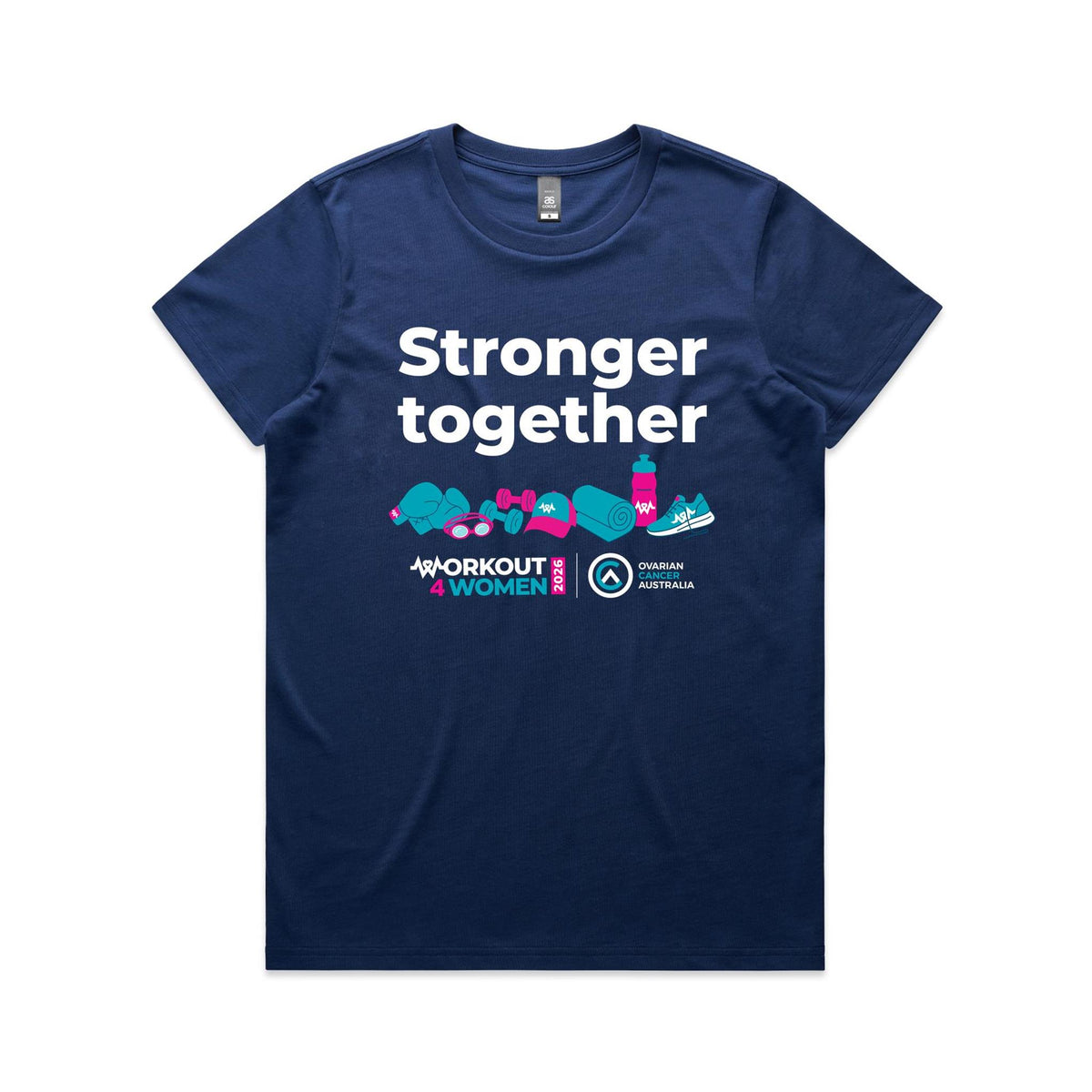 Workout 4 Women Stronger Together Women's Tee - Cobalt