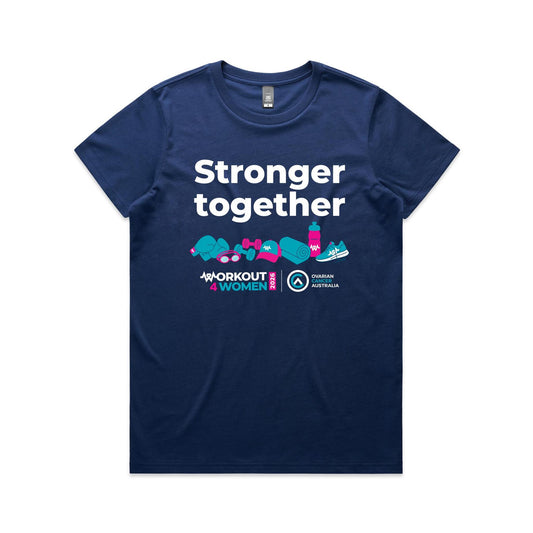 Workout 4 Women Stronger Together Women's Tee - Cobalt