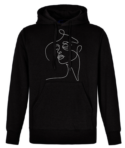 Black hooded jumper sales