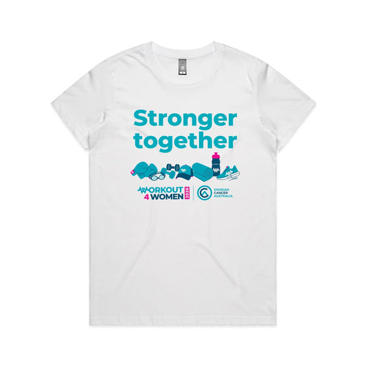 Workout 4 Women Stronger Together Women's Tee - White